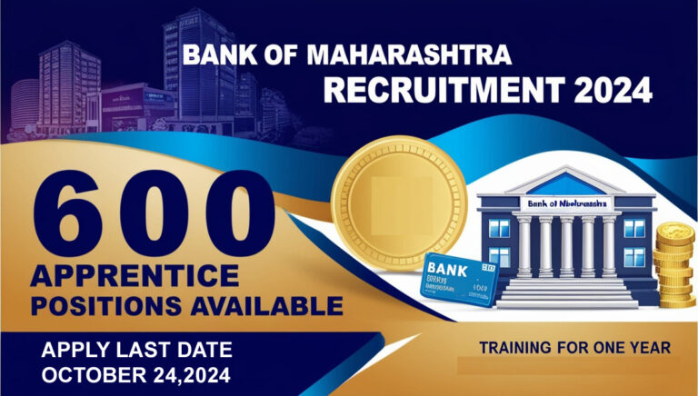 Bank of Maharashtra Recruitment 2024: Apply for 600 Apprentice Positions Across India