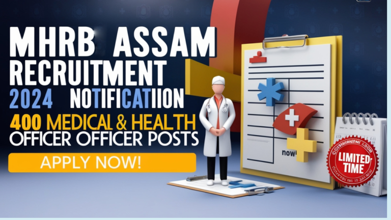 MHRB Assam Recruitment 2024 Notification for 400 Medical & Health Officer-I Posts | Detailed Information