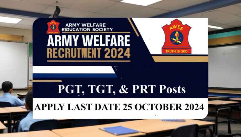 Army Welfare Education Society Recruitment 2024: Detailed Guide to PGT, TGT, & PRT Posts