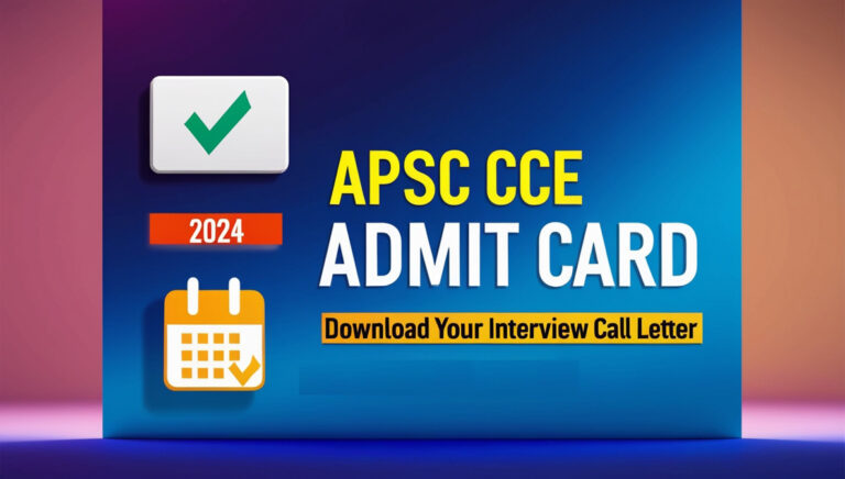 Download APSC CCE Admit Card 2024 – Interview Dates and Important Instructions