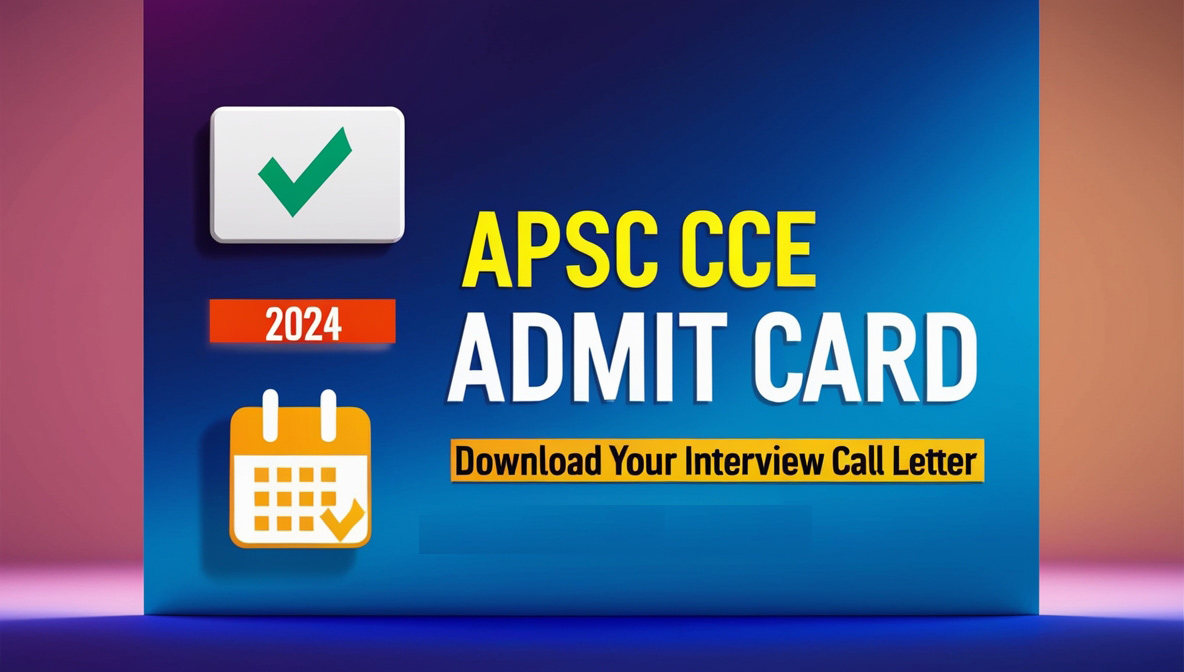 APSC CCE Admit Card 2024 thumbnail with download instructions and interview dates.