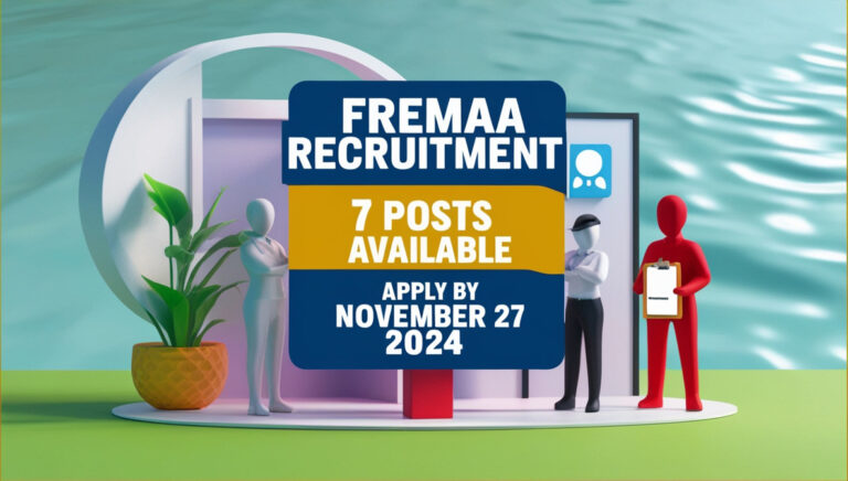 FREMAA Recruitment 2024: 7 Officer & Supervisor Posts Available. Last date to apply is November 27, 2024.