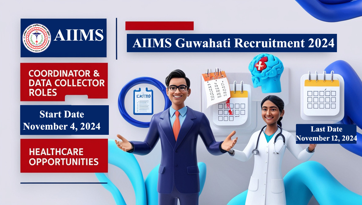 AIIMS Guwahati Jobs 2024 Recruitment Thumbnail with Key Dates and Positions