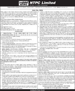 ntpc-recruitment-2024-assistant-officer-safety