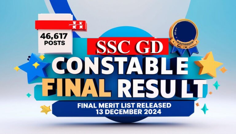 SSC GD Constable Final Result 2024 Declared – 46617 Posts